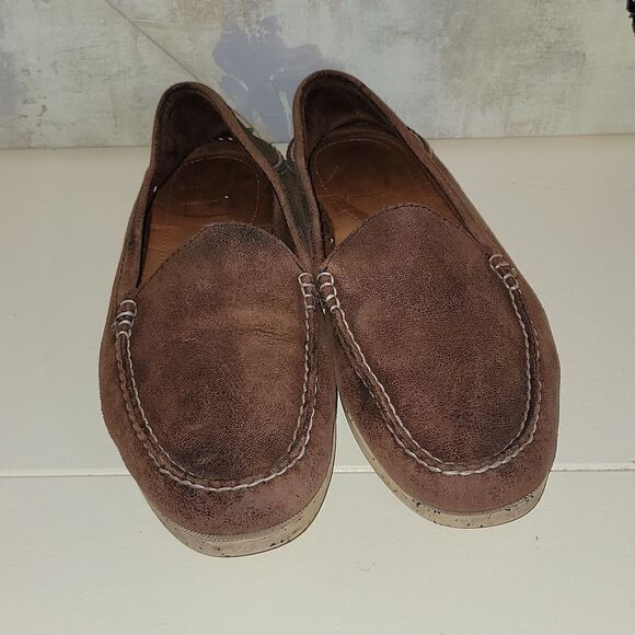 Frye Mason Venetian Elk Slip On Leather Loafers Mens Size 10 - Picture 1 of 10